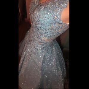 Light-blue Splash homecoming dress size 2